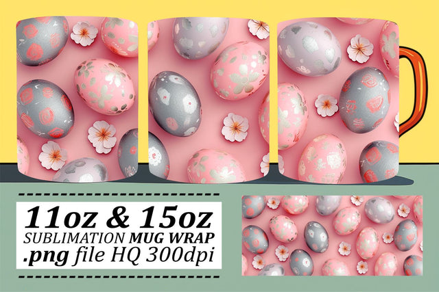 Pastel Watercolor Easter Mugs | Spring Sublimation 11oz 15oz Sublimation afrosvg 
