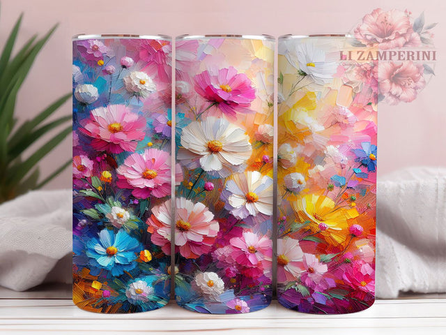 Pastel Watercolor Floral Tumbler, Watercolor Abstract, Floral Tumbler, Pastel Wrap, Abstract Sublimation, Watercolor Design, Soft Floral Sublimation Li Zamperini 