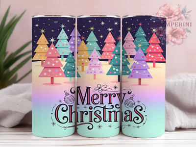 Pastel Whimsical Christmas Tumbler, Pastel Holiday Art, Christmas Tumbler, 20Oz Wrap Design, Soft Christmas Colors, Pastel Sublimation, Whimsical Holiday Design Sublimation Li Zamperini 