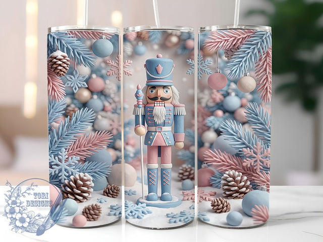 Pastel Xmas Nutcracker 20oz Tumbler, Pastel Nutcracker, Xmas Nutcracker, Nutcracker Tumbler, Christmas Nutcracker, Pastel Xmas, 20oz Tumbler Wrap, Nutcracker PNG Sublimation ToriDesigns 