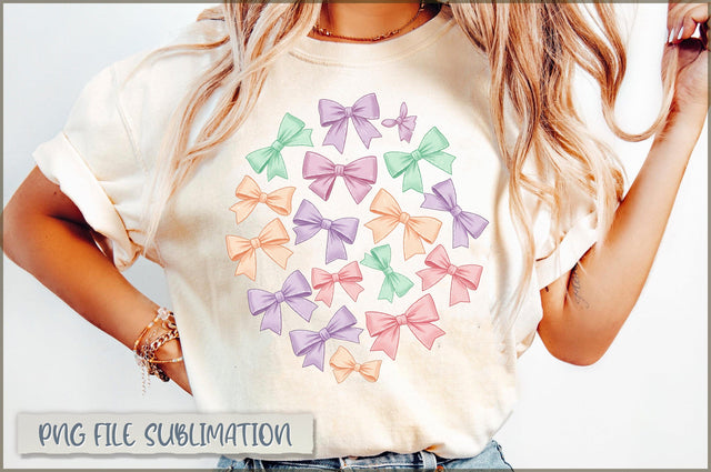 Pastels Coquette Bow Easter Egg Sublimation Sublimation Shetara Begum 