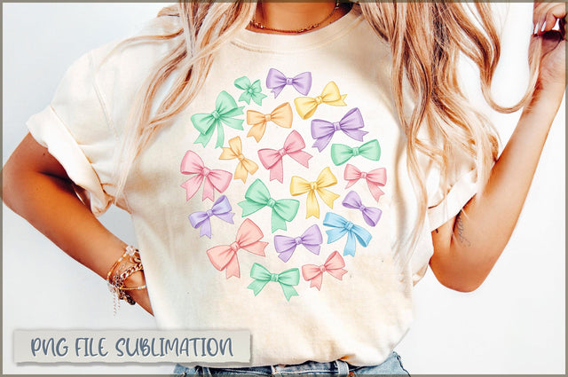 Pastels Coquette Bow Easter Egg Sublimation Sublimation Shetara Begum 