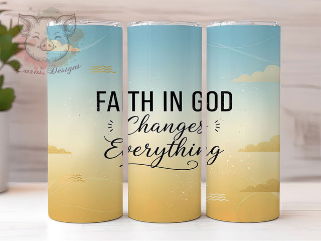 Pastor Faith Christian Tumbler, Church Leader Wrap, Bible Quote Sublimation, Christian Inspiration Cup, 20Oz Skinny Tumbler Wrap, Religious Gift Mug, Spiritual Encouragement Design Sublimation Lara' s Designs 