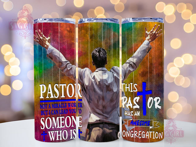 Pastor Tumbler Wrap 20oz Sublimation Design, Christian Teacher Gifts Tumbler Wrap, Instant Digital Download Sublimation SvggirlplusArt 