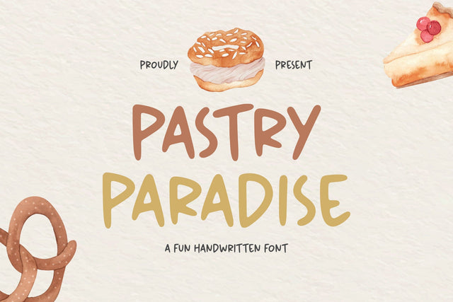 Pastry Paradise fun handwritten font Font Timur type 