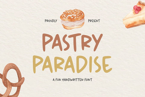 Pastry Paradise fun handwritten font Font Timur type 