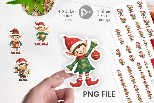 Patchwork Elf Sticker Sublimation artnoy 