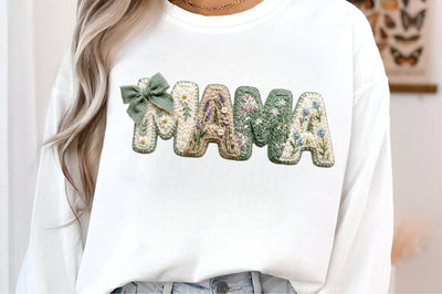 Patchwork Floral Mama PNG, Mothers Day Sublimation designmaster24 