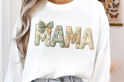 Patchwork Floral Mama PNG, Mothers Day Sublimation designmaster24 