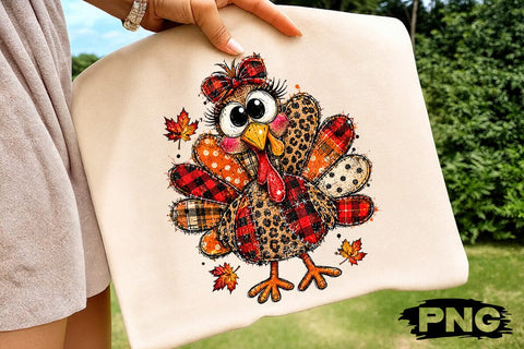Patchwork Girl Turkey Sublimation PNG SVG DesignDestine 