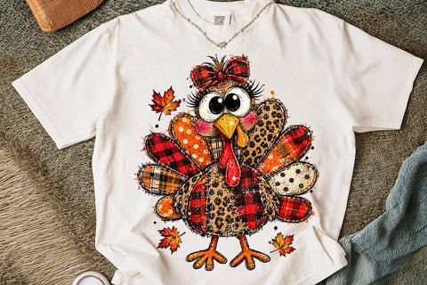 Patchwork Girl Turkey Sublimation PNG SVG DesignDestine 