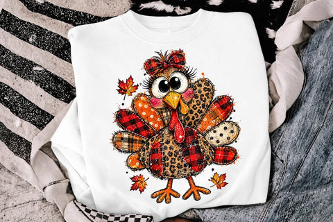 Patchwork Girl Turkey Sublimation PNG SVG DesignDestine 