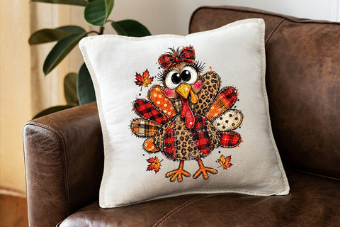 Patchwork Girl Turkey Sublimation PNG SVG DesignDestine 