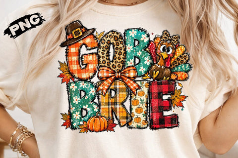 Patchwork Gobble Turkey Sublimation PNG SVG DesignDestine 