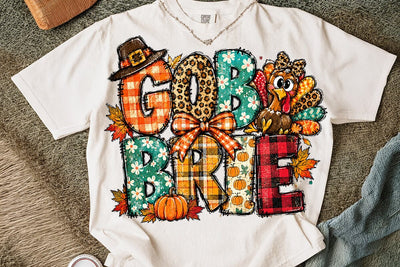 Patchwork Gobble Turkey Sublimation PNG SVG DesignDestine 