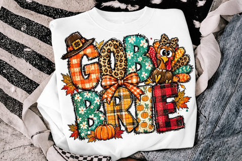 Patchwork Gobble Turkey Sublimation PNG SVG DesignDestine 