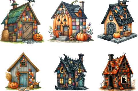 Patchwork Halloween House Sublimation Sublimation SVGista 