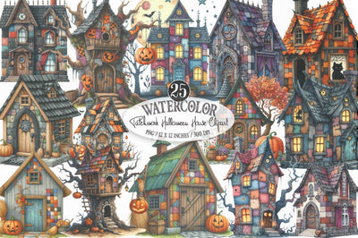 Patchwork Halloween House Sublimation Sublimation SVGista 