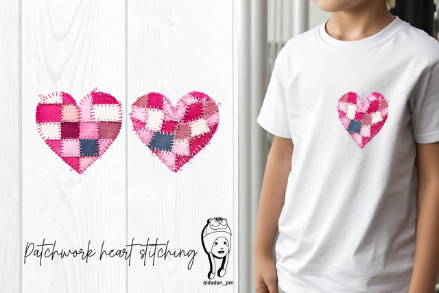 Patchwork heart stitching SVG dadan_pm 