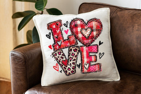 Patchwork Love Valentine Sublimation PNG SVG DesignDestine 