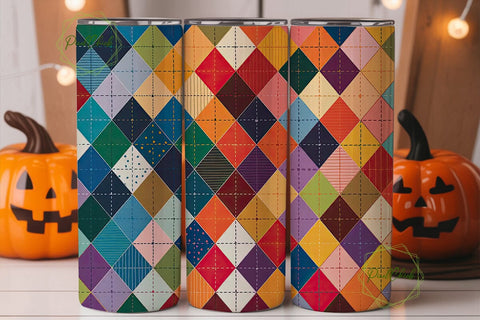 Patchwork Quilt 20oz Tumbler Wrap Sublimation PixelChick 