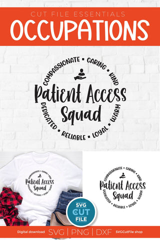 Patient Access Squad SVG with Round Circle SVG SVG Cut File 