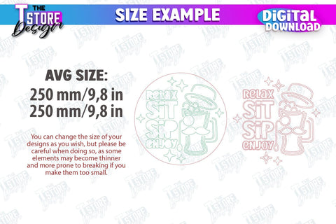 Patio Signs Laser Cut Bundle | Round Wall Signs | Porch Sign | CNC Files SVG The T Store Design 