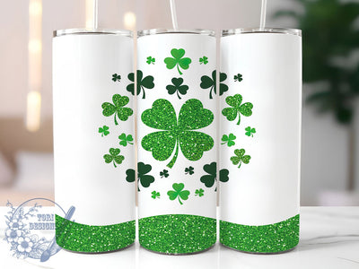Patrick Shamrock Lucky Tumbler, Shamrock Design, Green Theme, Sublimation Art, 20oz Tumbler, Festive Wrap, Lucky Pattern Sublimation ToriDesigns 