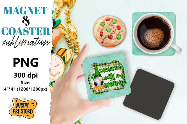 Patrick's day magnet sublimation/Patrick's day coaster PNG Sublimation Yustaf Art Store 