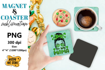 Patrick's day magnet sublimation/Patrick's day coaster PNG Sublimation Yustaf Art Store 