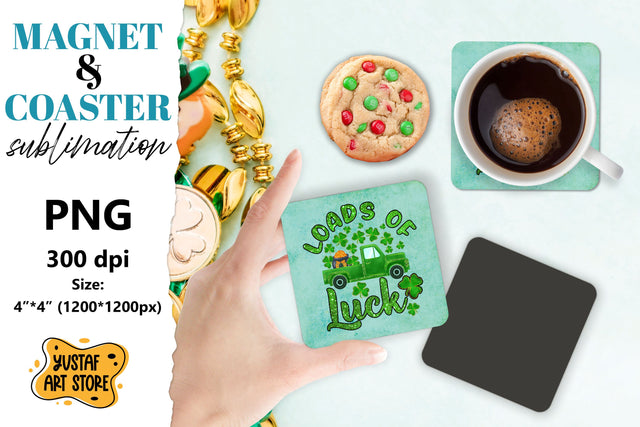 Patrick's day magnet sublimation/Patrick's day coaster PNG Sublimation Yustaf Art Store 