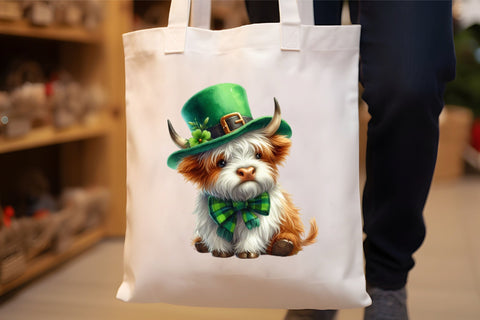 Patrick's Highland Cow Clipart Sublimation Rupkotha 