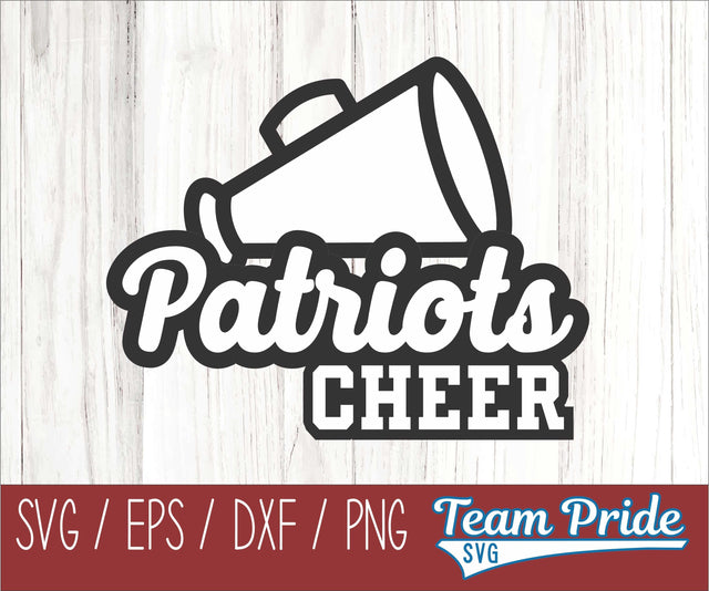Patriot Cheer SVG Printable Digital Download SVG, EPS, DXF, PNG SVG Team Pride SVG 