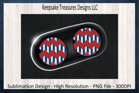 Patriotic 20oz Straight Tumbler Wrap Sublimation PNG, Car Coaster Template, Red White and Blue Star Theme, Digital Download, Printable PNG Sublimation Keepsake Treasures Designs LLC. 