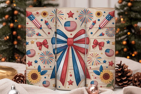 Patriotic 4th of July 20oz Tumbler Wrap Sublimation DesignSVG 