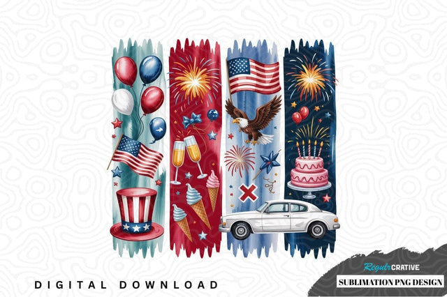 Patriotic 4th of july sublimation png design Sublimation Regulrcrative 