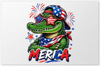 Patriotic Alligator PNG Funny Americana Animal Digital Download SVG BillahCrafts 