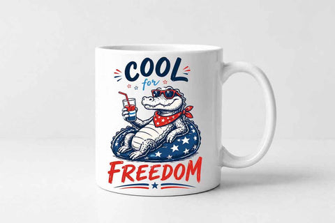 Patriotic Alligator PNG Funny Freedom Sublimation Design Digital Download SVG BillahCrafts 