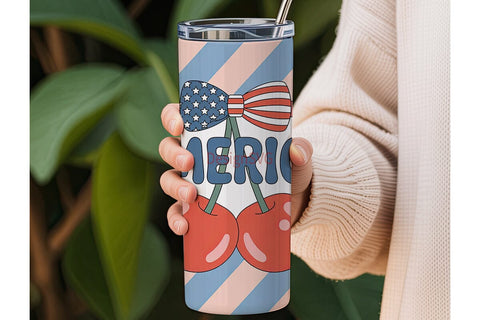 Patriotic America 20oz Tumbler Wrap Sublimation DesignSVG 