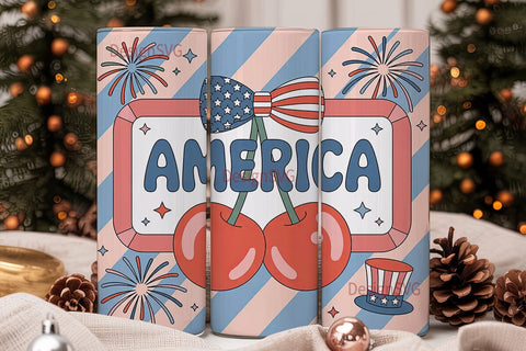 Patriotic America 20oz Tumbler Wrap Sublimation DesignSVG 