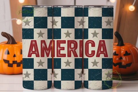 Patriotic America 20oz Tumbler Wrap Sublimation PixelChick 