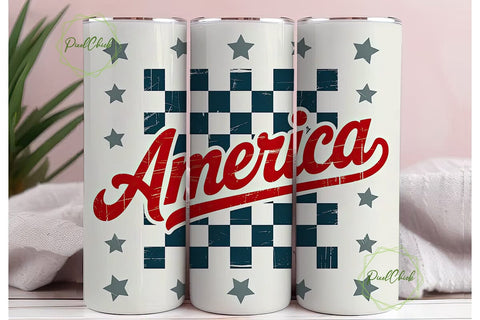 Patriotic America 20oz Tumbler Wrap Sublimation PixelChick 