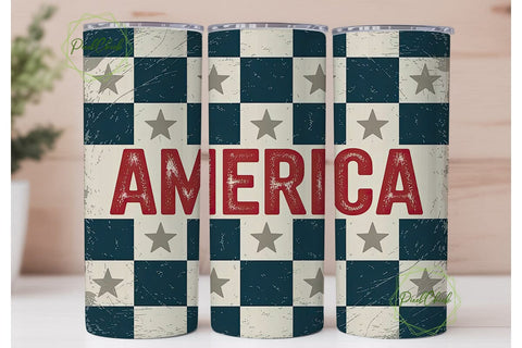 Patriotic America 20oz Tumbler Wrap Sublimation PixelChick 