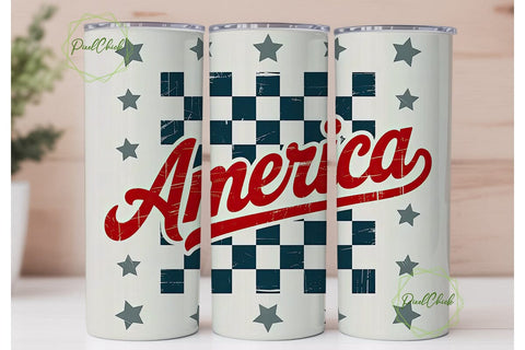 Patriotic America 20oz Tumbler Wrap Sublimation PixelChick 