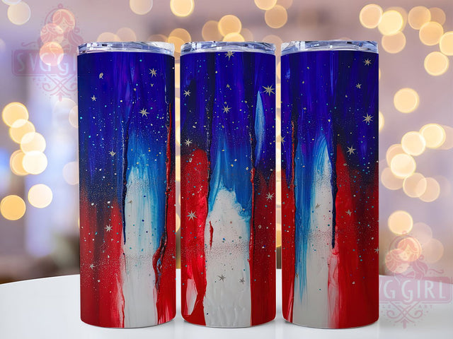 Patriotic America 4th of July Tumbler, 4Th Of July Art, Patriotic Sublimation, 20Oz Tumbler Design, Artistic USA Wrap, Independence Day Printable, Red White Blue Design Sublimation SvggirlplusArt 