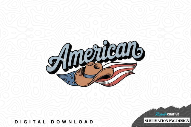 Patriotic american cowboy hat sublimation design Sublimation Regulrcrative 
