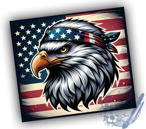 Patriotic American Eagle 20oz Skinny Tumbler, 4th of July Tumbler Png, Straight & Tapered Tumbler Wrap, Instant Digital Download Sublimation ToriDesigns 