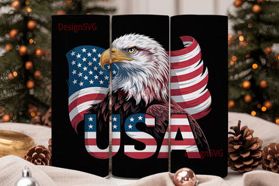 Patriotic American Eagle 20oz Tumbler Sublimation DesignSVG 