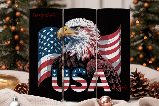 Patriotic American Eagle 20oz Tumbler Sublimation DesignSVG 