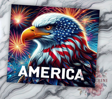 Patriotic American Eagle 20oz Tumbler Wrap PNG, 4th Of July Tumbler Png, Straight & Tapered Tumbler Wrap, Instant Digital Download Sublimation Li Zamperini 